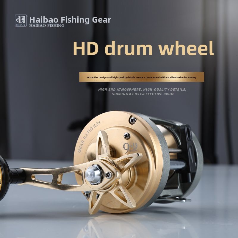 Ice Fishing Line - HD300 Metalen Zeevismolen Slow Reel 10